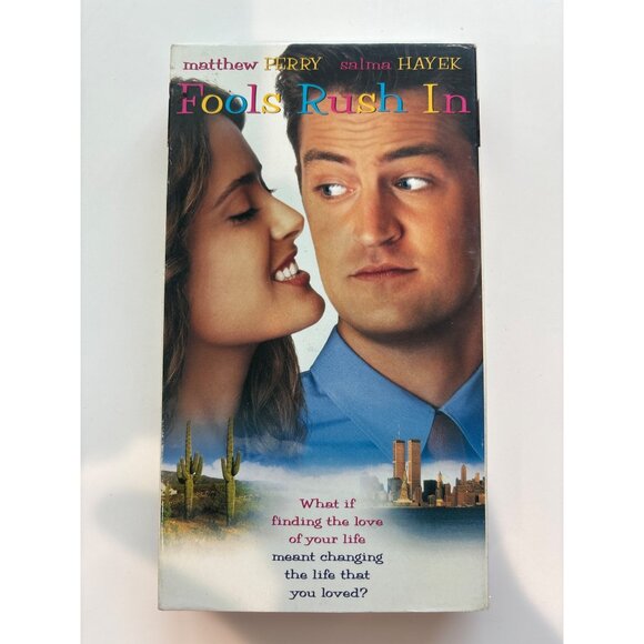 Fools Rush In VHS Movie Matthew Perry & Salma Hayek Columbia Pictures Romantic C - Picture 1 of 5